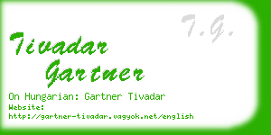 tivadar gartner business card